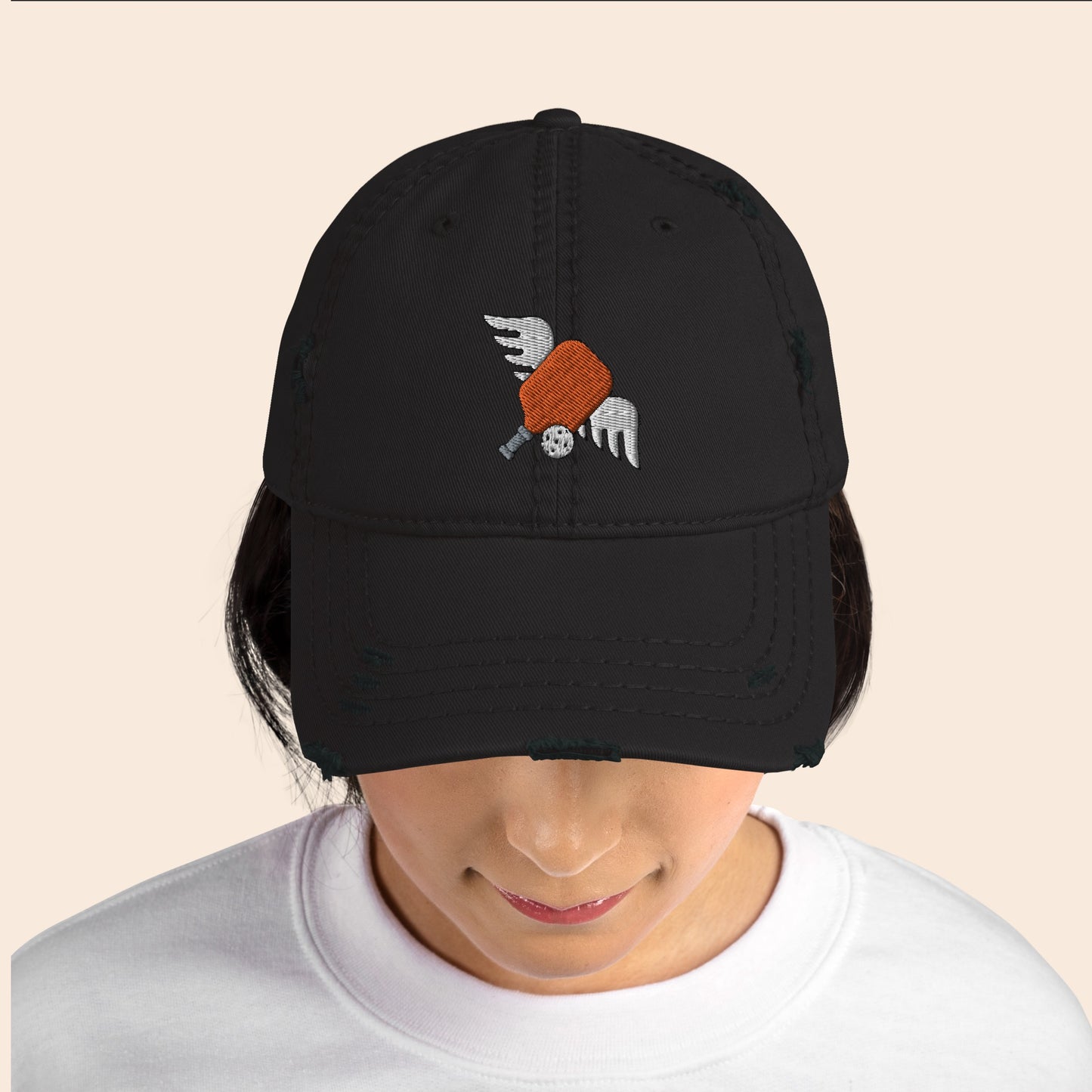 Pickleball Angel Distressed Cap