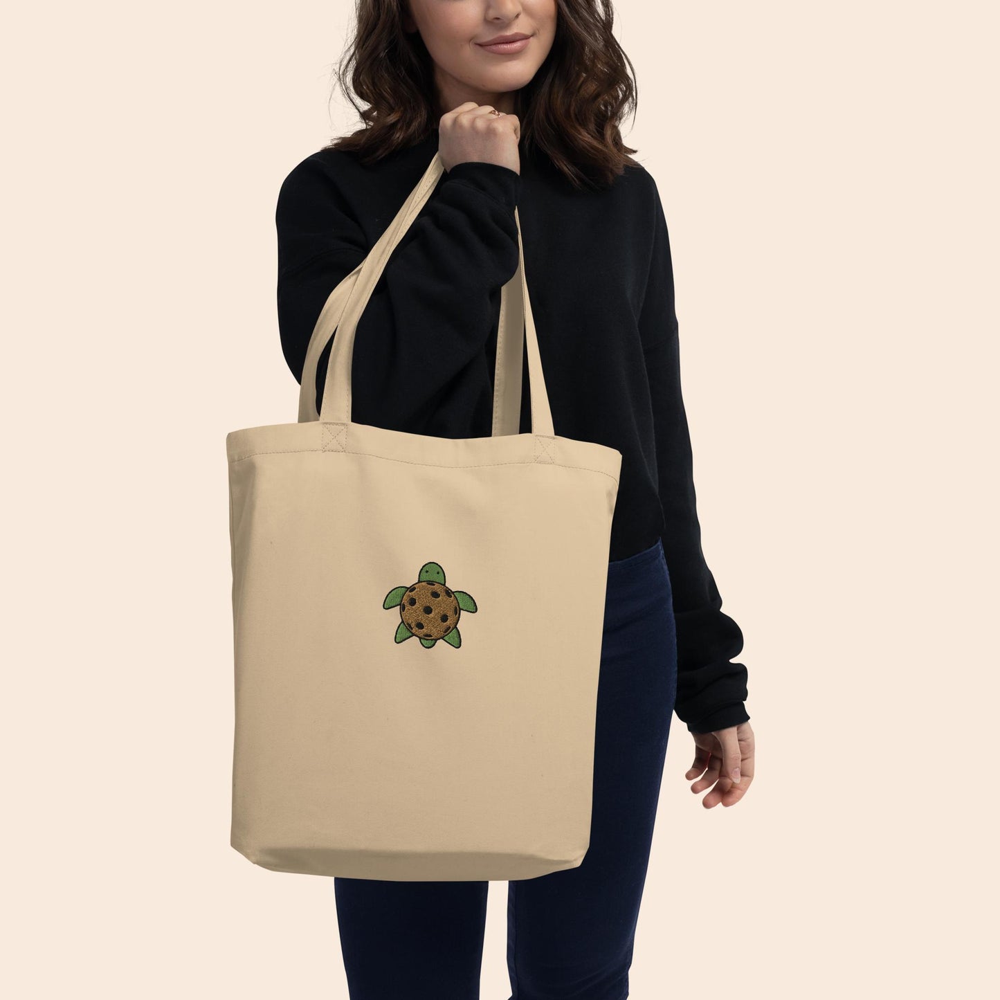Pickleball Turtle Eco Tote Bag