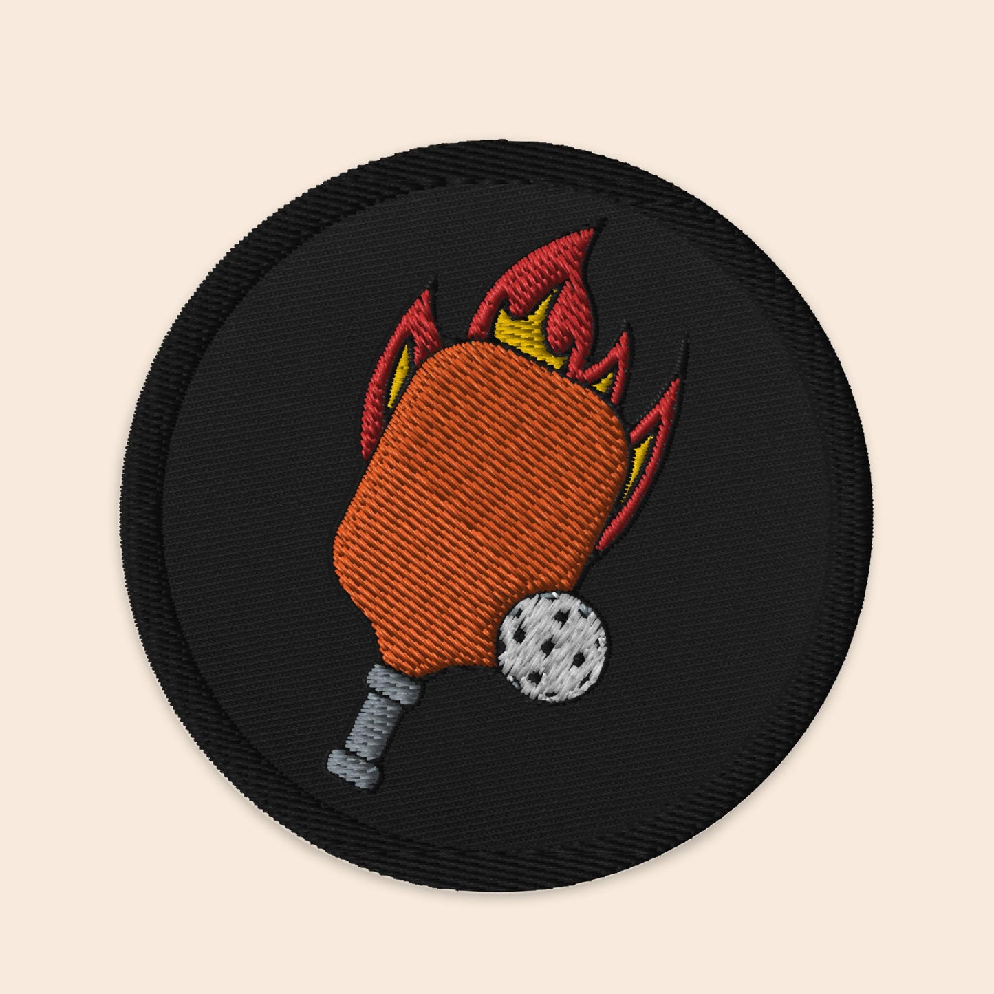 Flaming Paddle Embroidered Patch