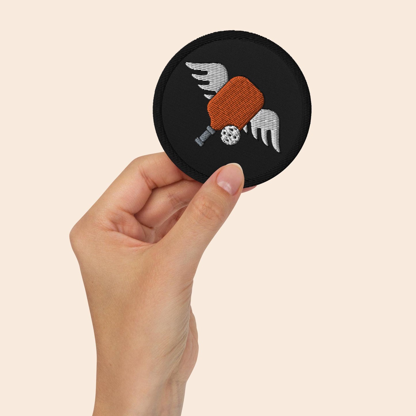 Pickleball Angel Embroidered Patch