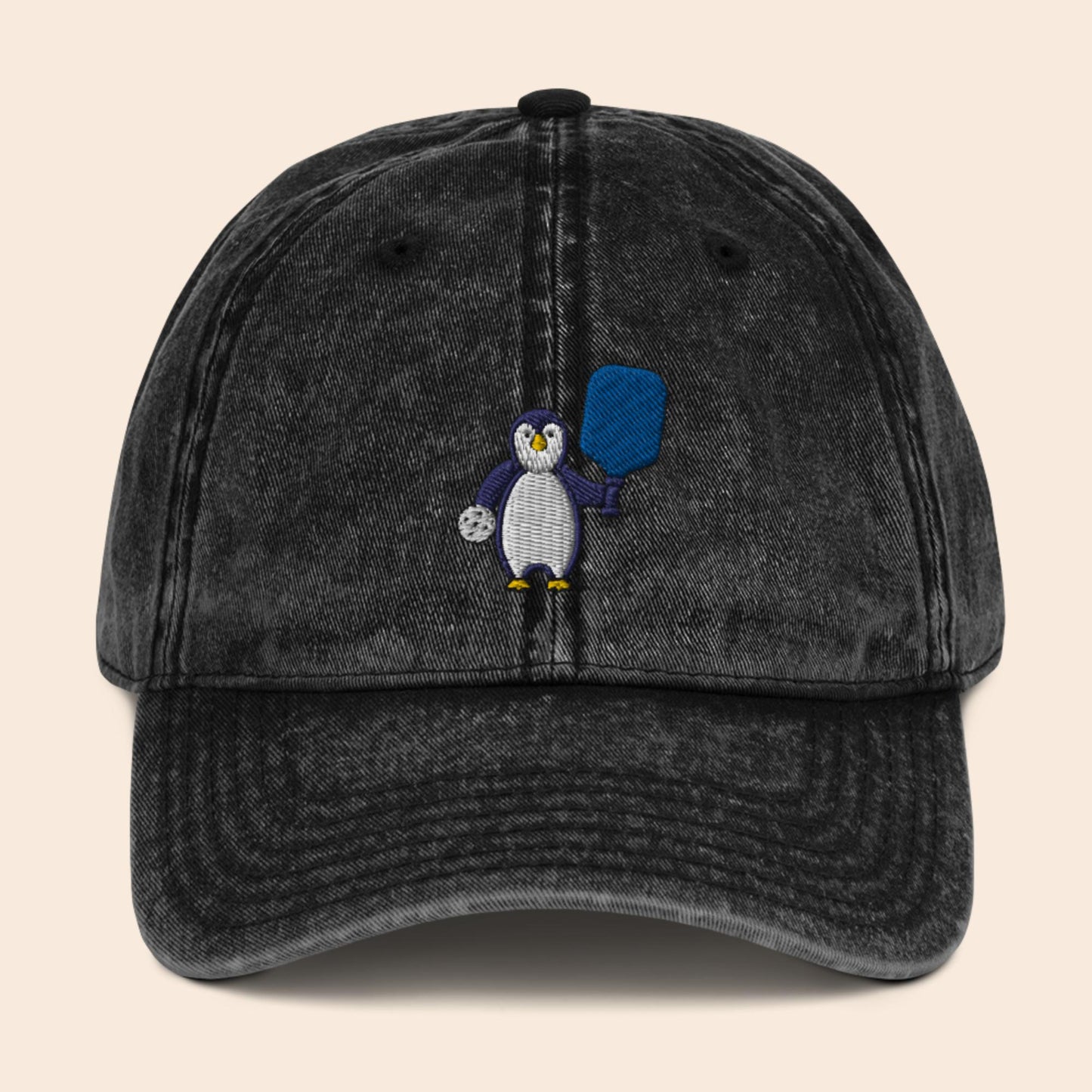 Pickleball Penguin Vintage Cap