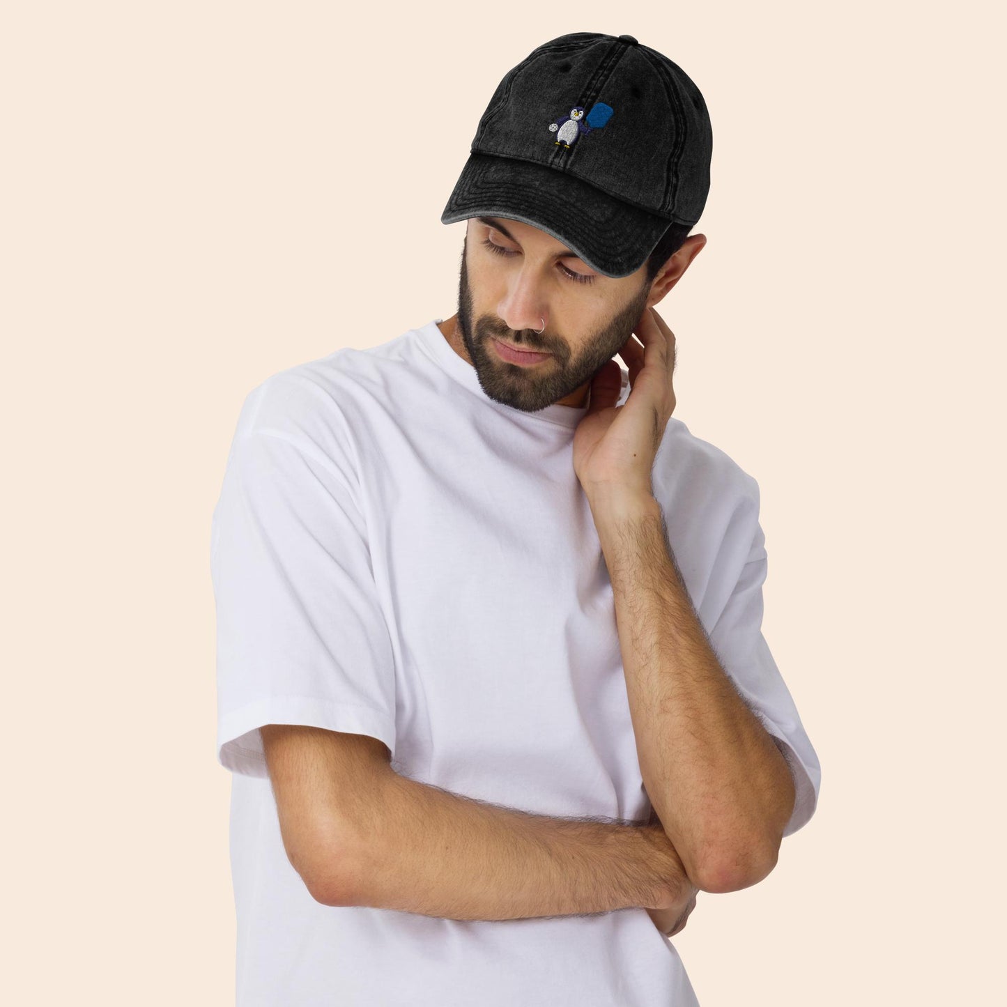 Pickleball Penguin Vintage Cap