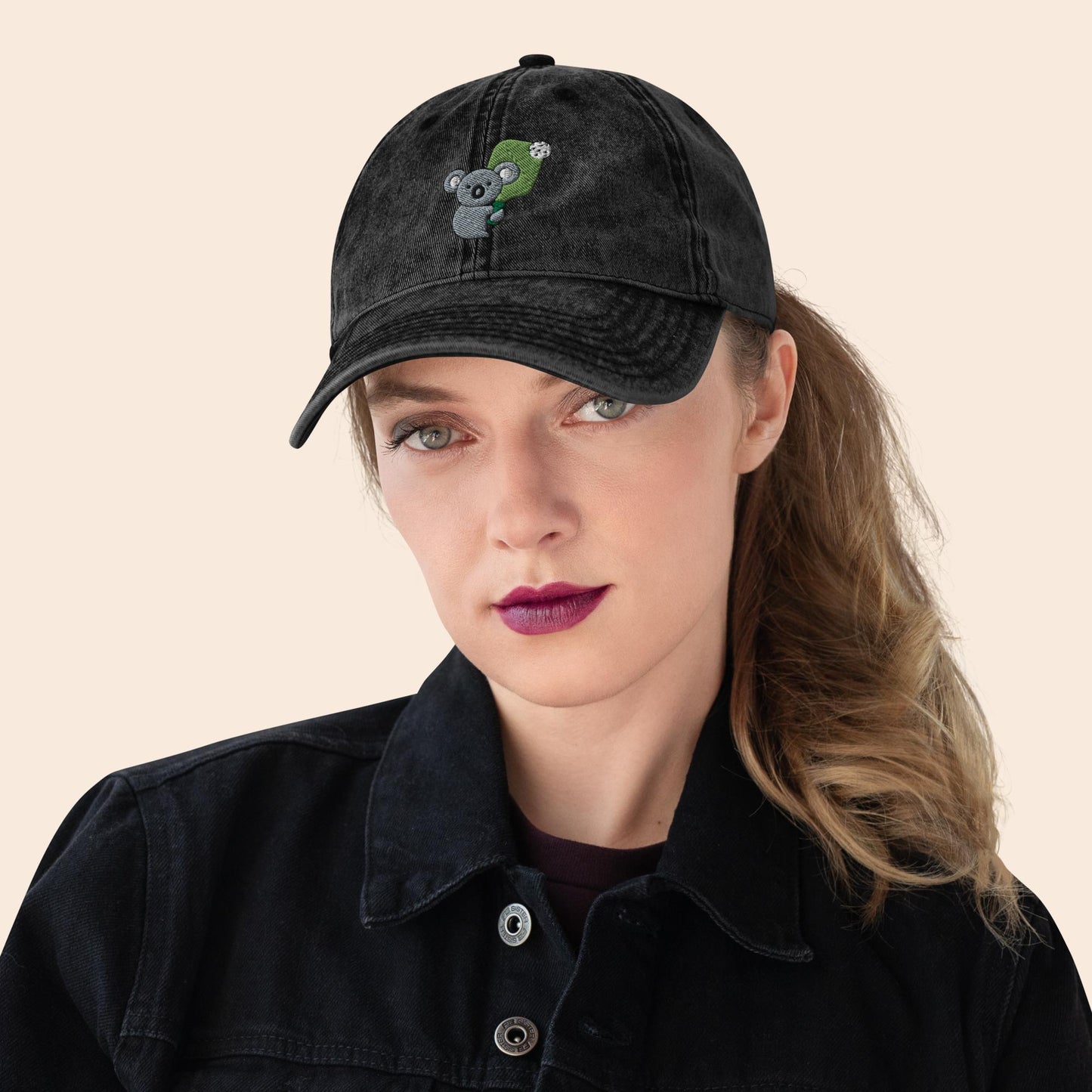 Pickleball Koala Vintage Cap