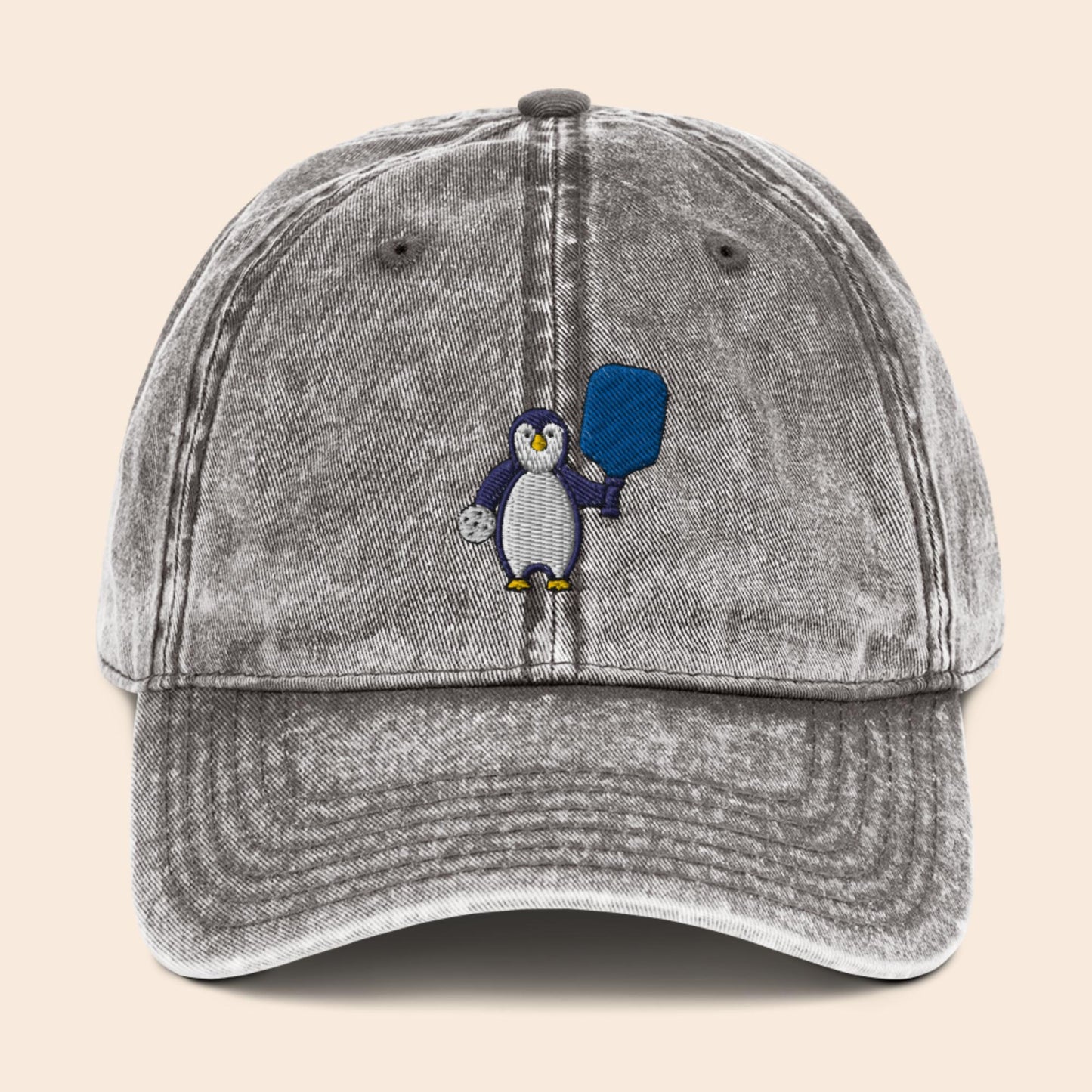 Pickleball Penguin Vintage Cap