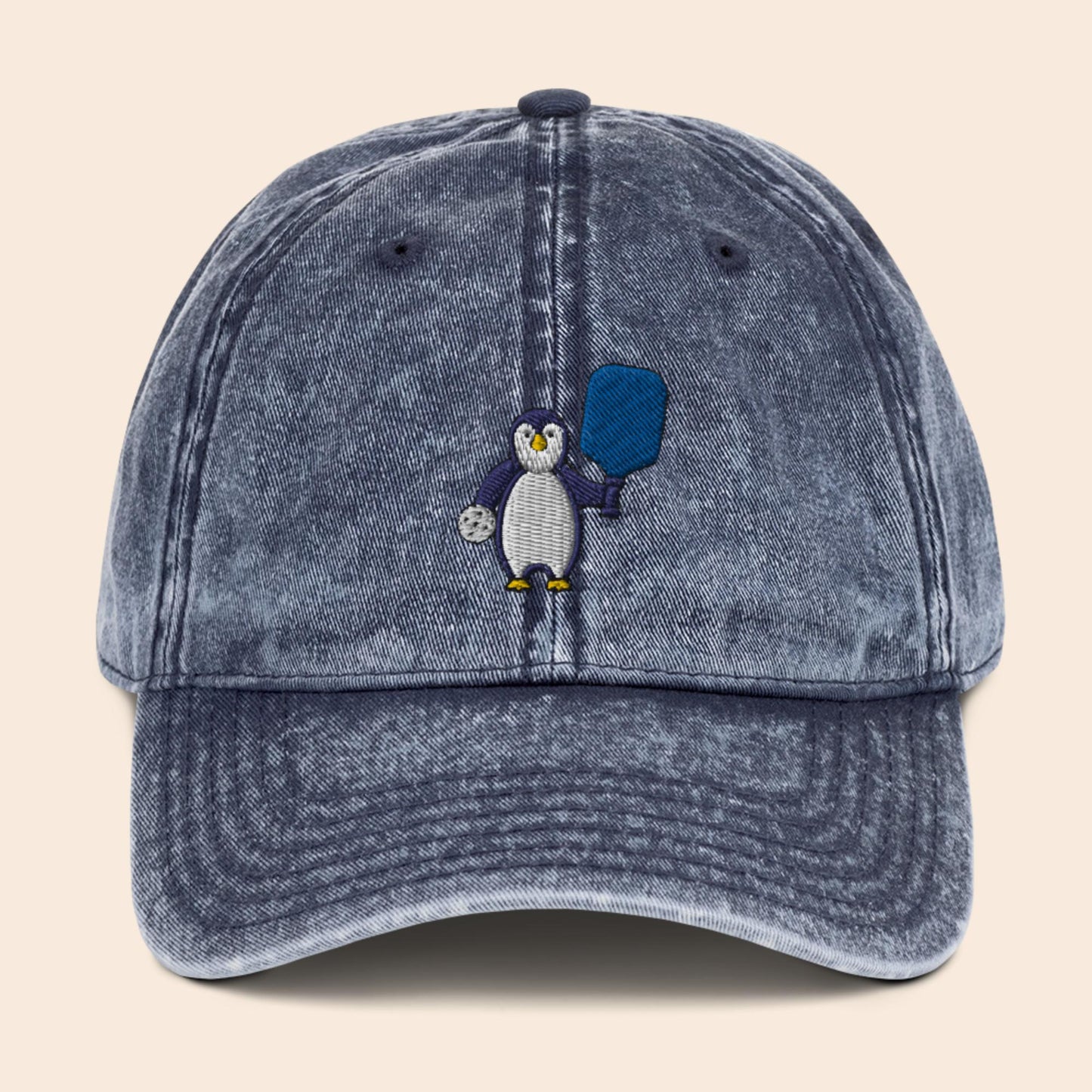 Pickleball Penguin Vintage Cap