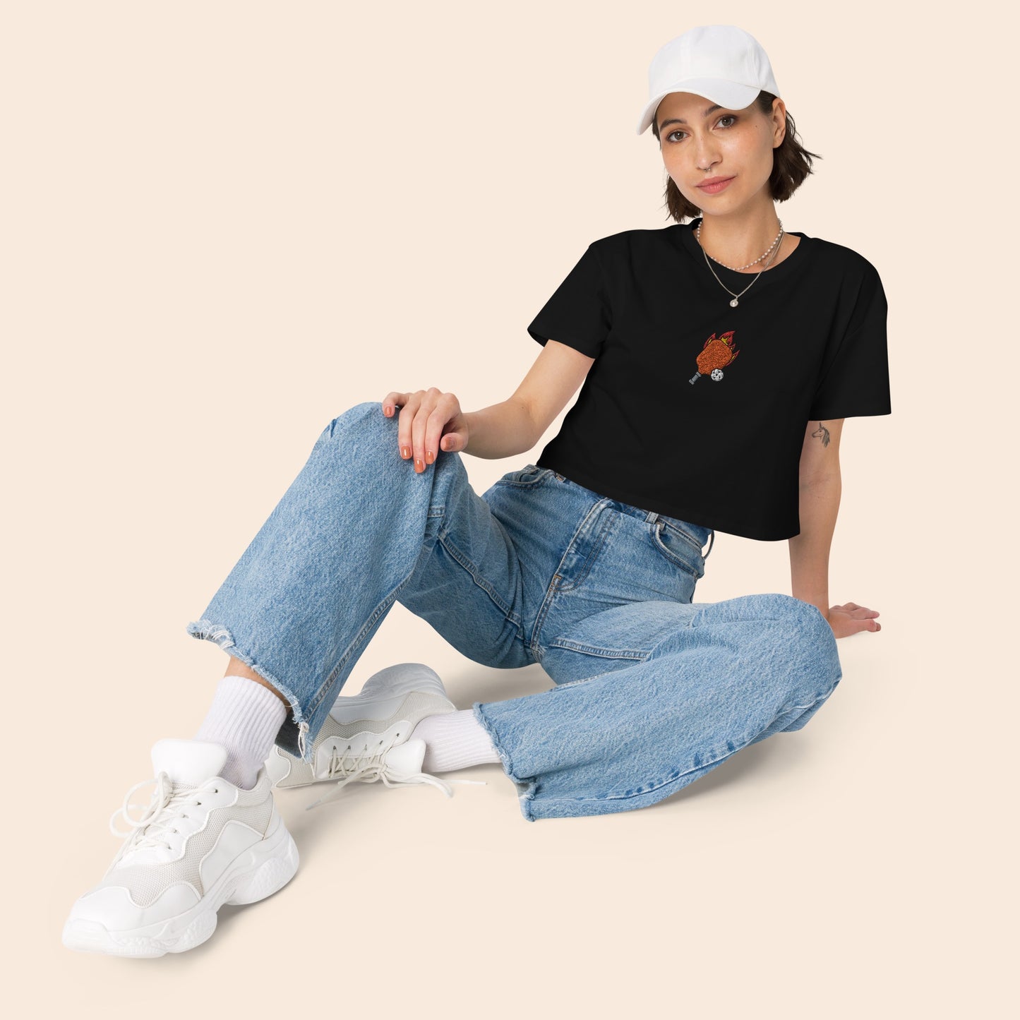Flaming Paddle Crop Top
