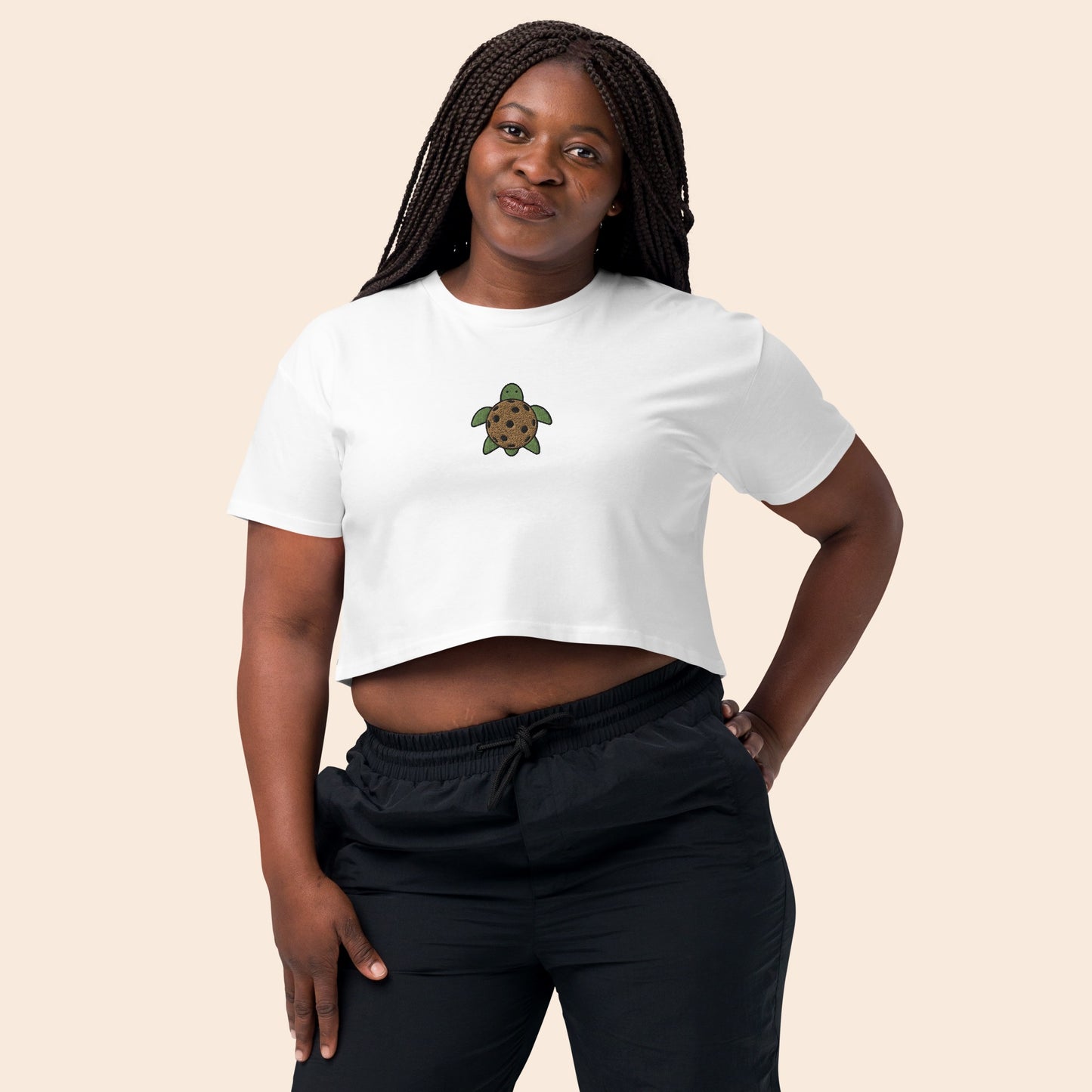 Pickleball Turtle Crop Top