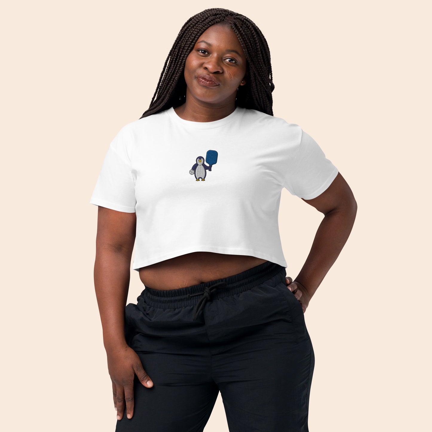 Pickleball Penguin Crop Top