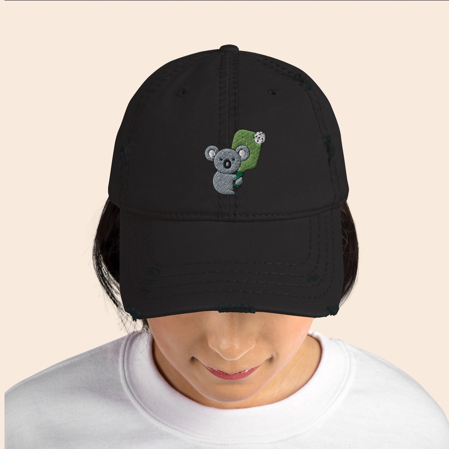 Pickleball Koala Distressed Cap