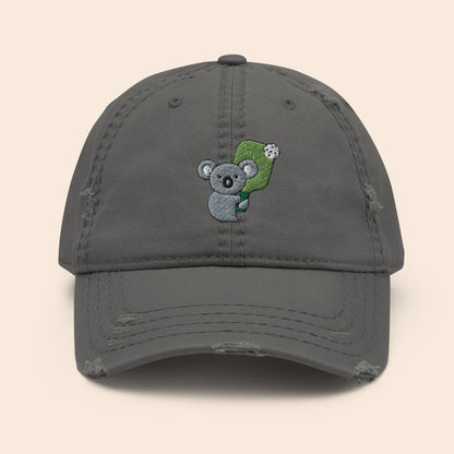 Pickleball Koala Distressed Cap