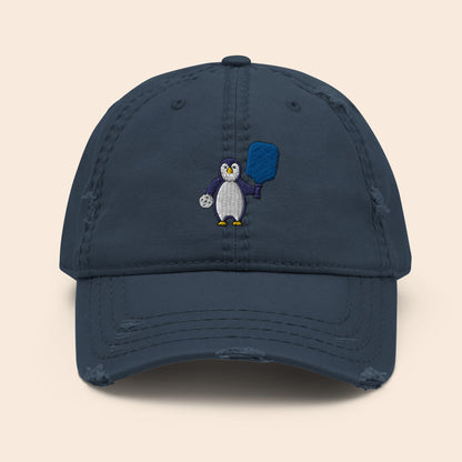 Pickleball Penguin Distressed Cap