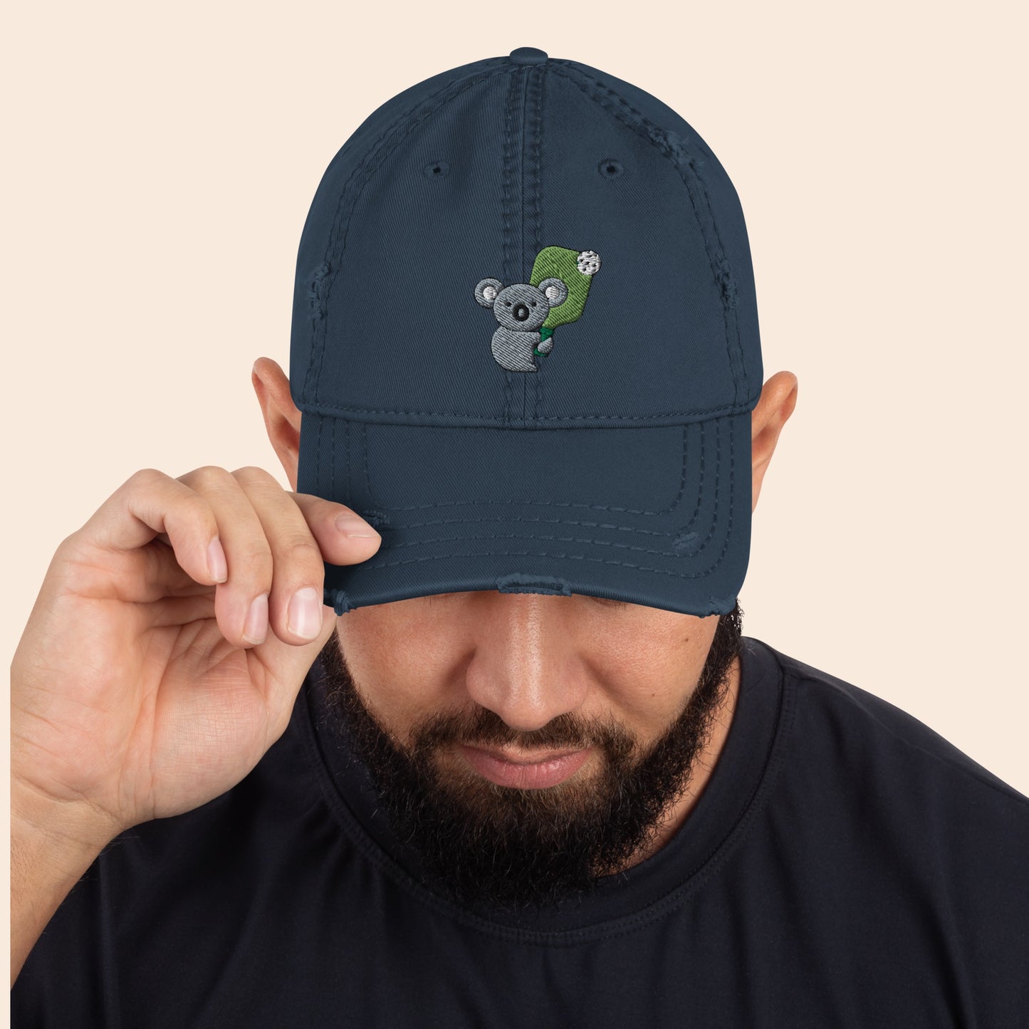 Pickleball Koala Distressed Cap